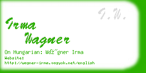 irma wagner business card